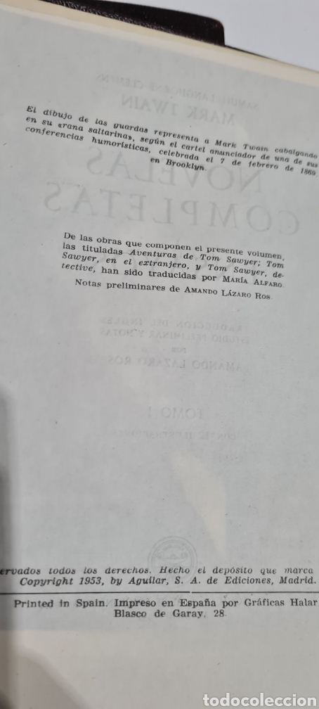 Libros de segunda mano: Mark Twain novelas completas tomos I y II - Foto 9