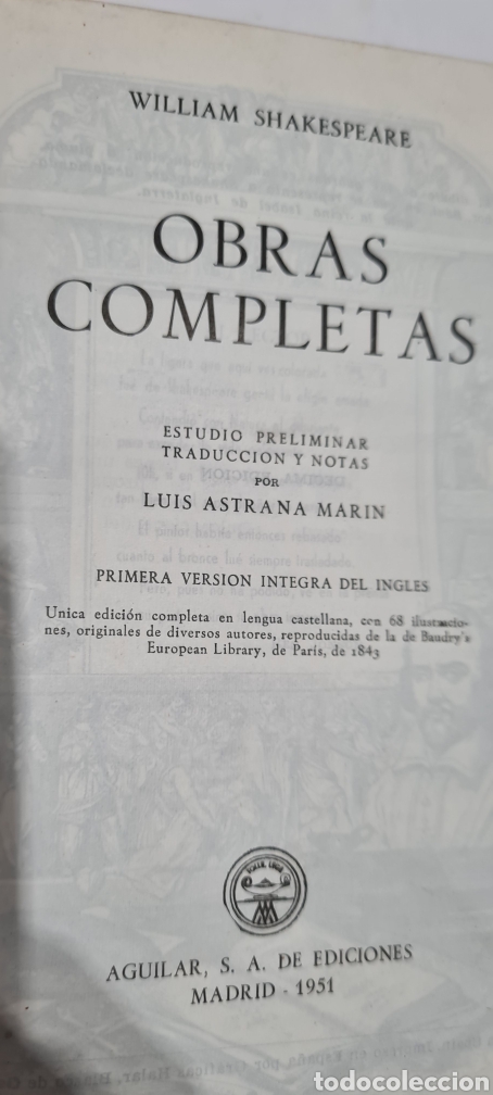 Libros de segunda mano: William Shakespeare obras completas - Foto 5