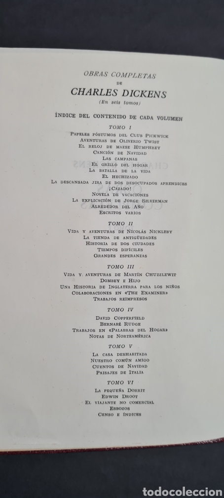 Libros de segunda mano: Colecci&oacute;n Charles Dickens obras completas 6 tomos - Foto 6