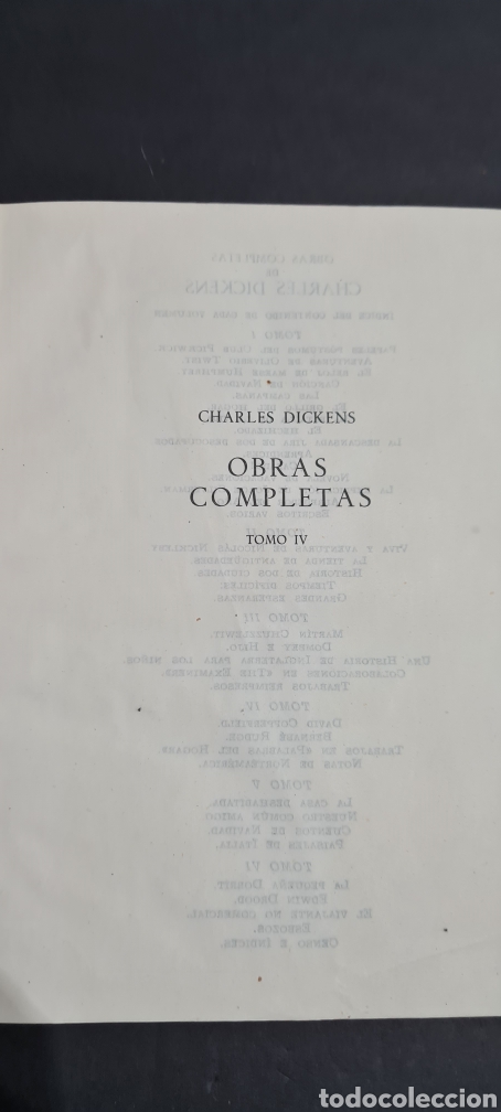 Libros de segunda mano: Colecci&oacute;n Charles Dickens obras completas 6 tomos - Foto 18