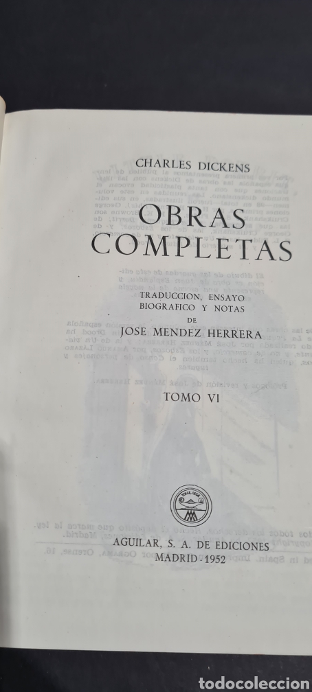 Libros de segunda mano: Colecci&oacute;n Charles Dickens obras completas 6 tomos - Foto 29