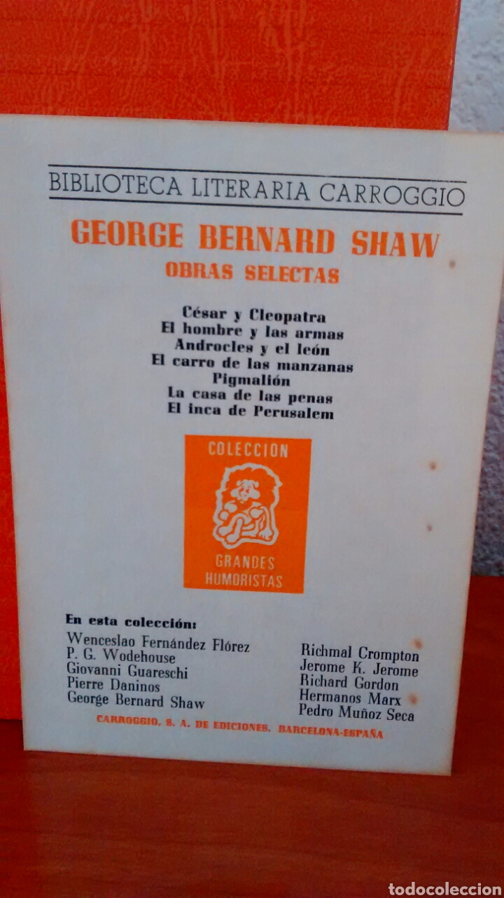 Libros de segunda mano: OBRAS SELECTAS DE GEORGE BERNARD SHAW (CARROGGIO) - Foto 3