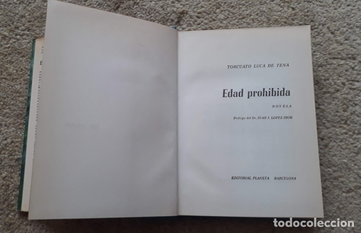 Libros de segunda mano: &ldquo;Edad prohibida&rdquo; de Torcuato Luca de Tena - Foto 2