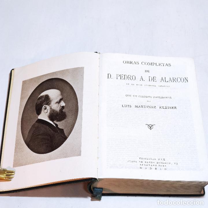 Libros de segunda mano: Obras completas de D. Pedro A. de Alarc&oacute;n. Ediciones Fax. Madrid. 1943. - Foto 2