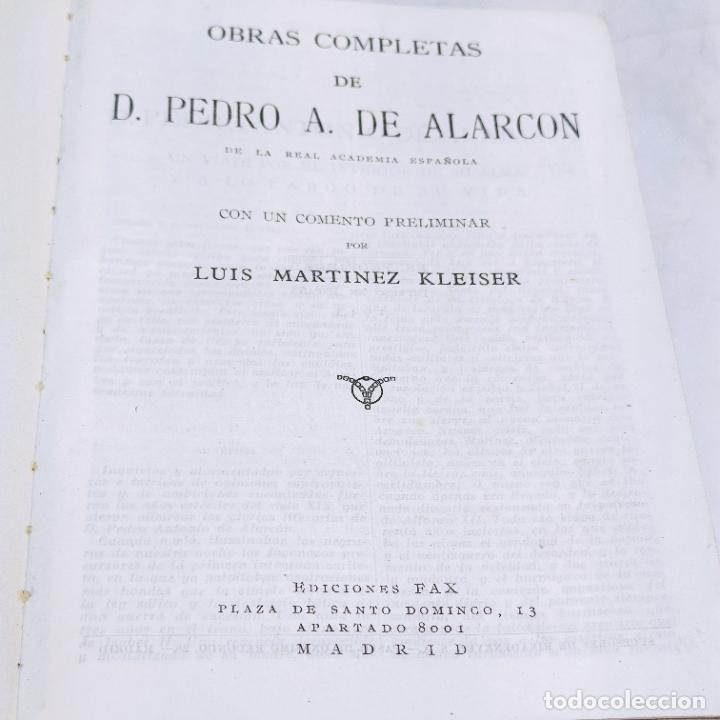 Libros de segunda mano: Obras completas de D. Pedro A. de Alarc&oacute;n. Ediciones Fax. Madrid. 1943. - Foto 3