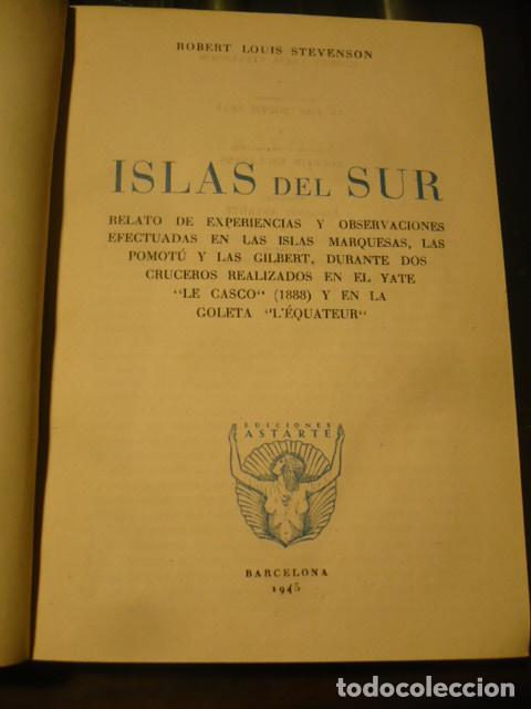 Libros de segunda mano: Islas del Sur, Robert Louis Stevenson - Foto 1