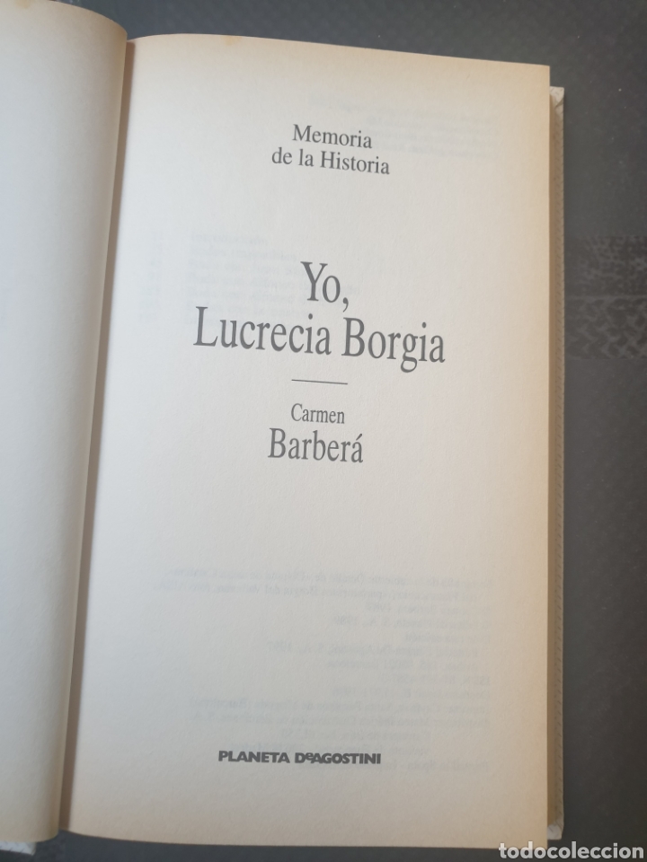 Libros de segunda mano: Yo, Lucrecia borgia - Carmen Barber&aacute; - Foto 5