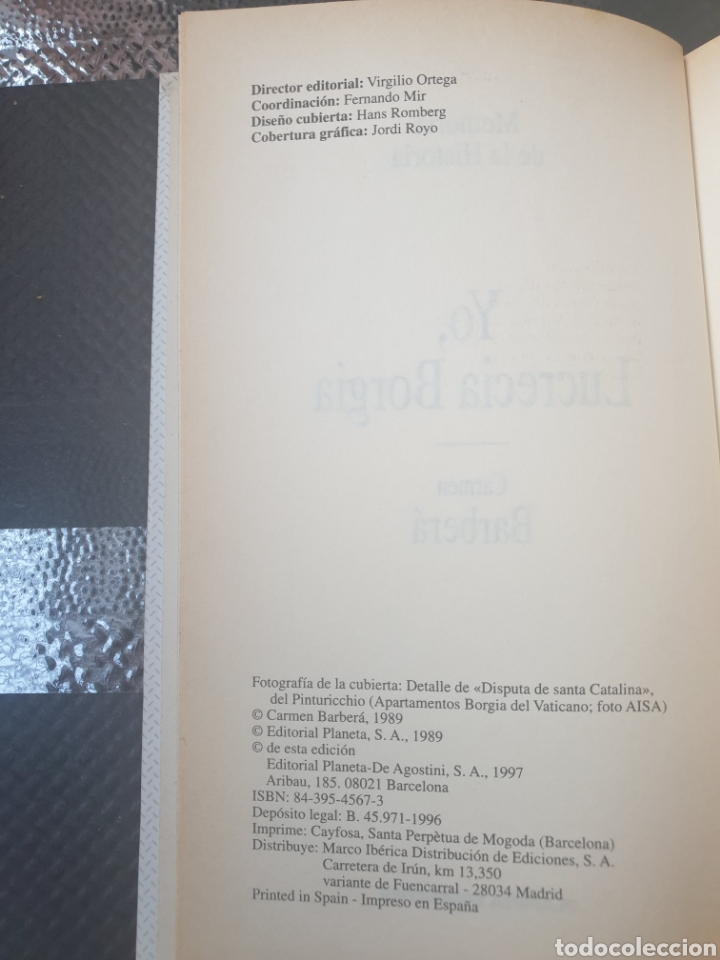 Libros de segunda mano: Yo, Lucrecia borgia - Carmen Barber&aacute; - Foto 6