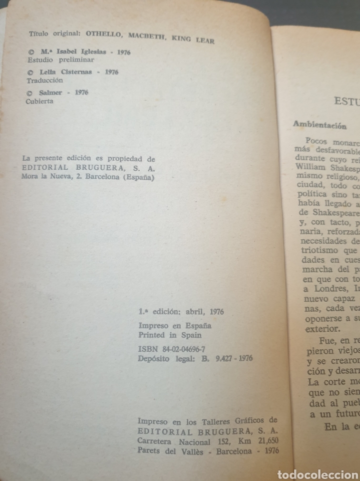 Libros de segunda mano: Otelo macbeth el Rey Lear - William Shakespeare - Foto 6