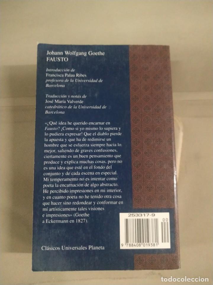 Libros de segunda mano: Fausto - Johann W. Goethe. Planeta - Foto 2