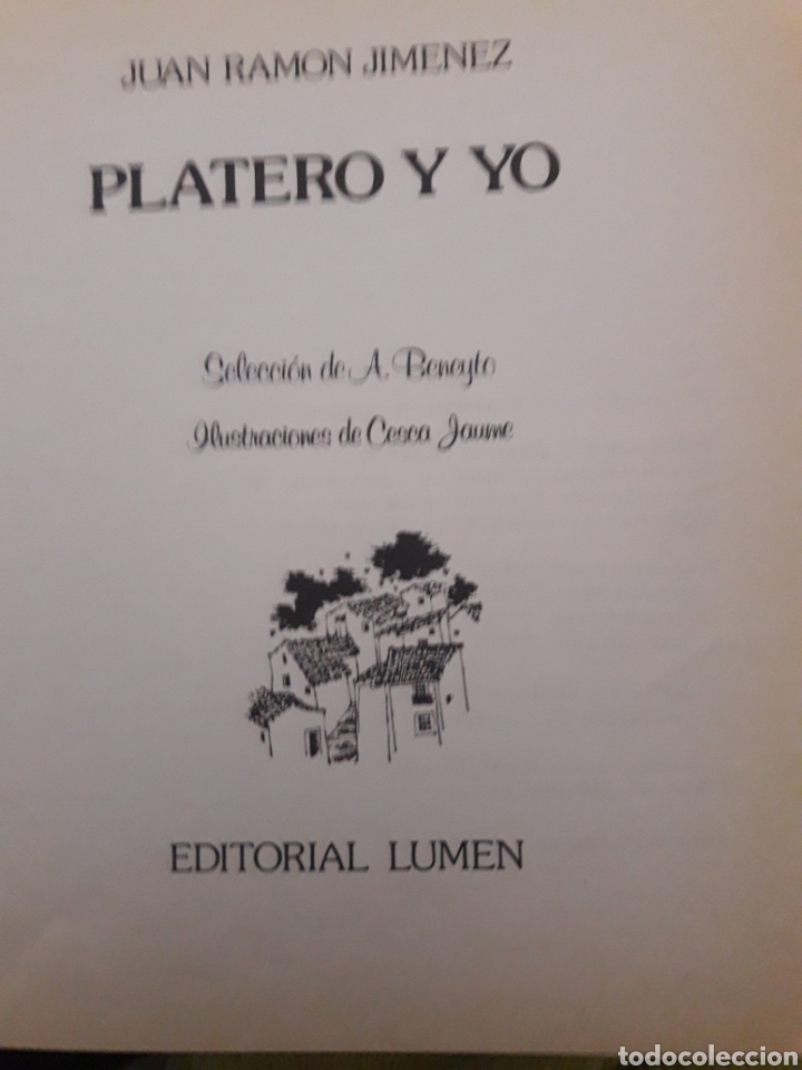 Libros de segunda mano: Platero y yo de Editorial Lumen - Foto 2