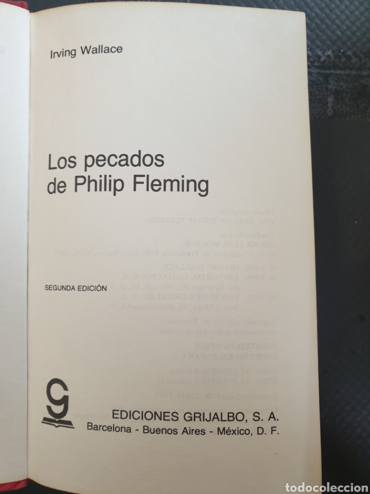 Libros de segunda mano: Los pecados de Philip Fleming - Irving wallace - Foto 4
