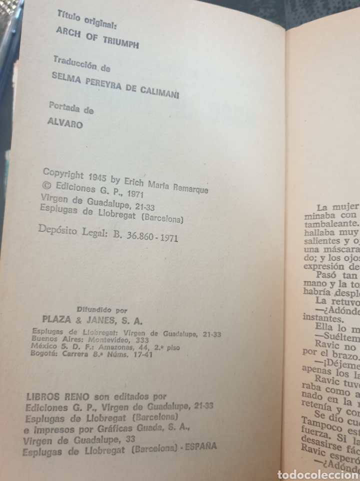 Libros de segunda mano: ESTAMOS LIQUIDANDO. Arco de triunfo - erich Mar&iacute;a remarque - Foto 6