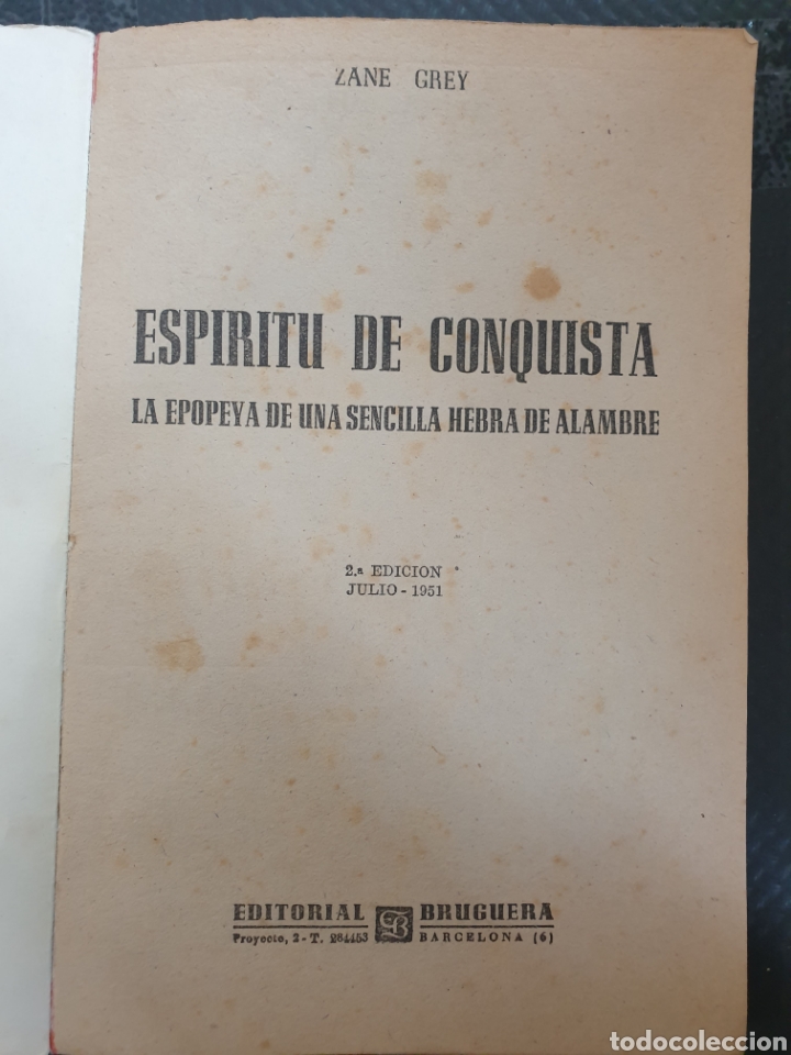Libros de segunda mano: El esp&iacute;ritu de conquista - zane grey - Foto 5