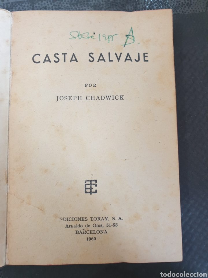 Libros de segunda mano: Casta salvaje - Joseph chadwick - Foto 5