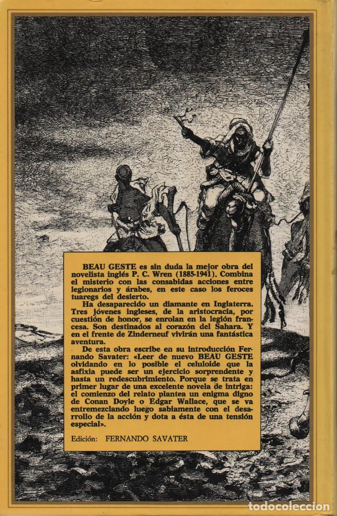 Libros de segunda mano: Beau Geste. 2 vol&uacute;menes. P.C. Wren. Legasa. 1981. - Foto 2