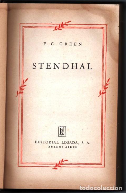 Libros de segunda mano: 1951 STENDHAL F.C. GREEN EDITORIAL LOSADA BIOGRAFIAS HISTORICAS Y NOVELESCAS T/DURAS 298 PAG