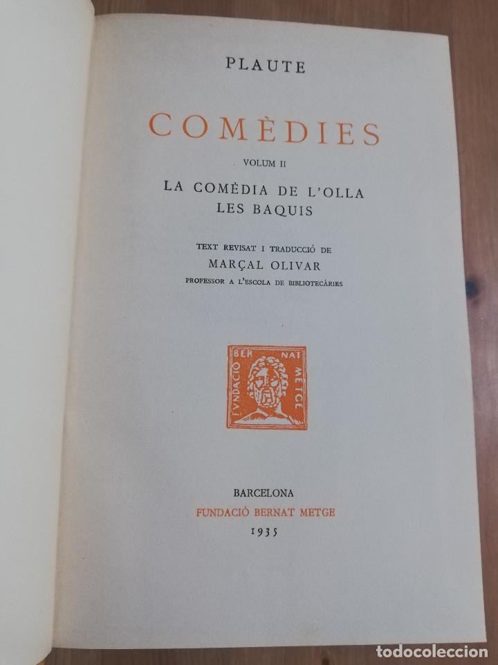 Libros de segunda mano: COM&Egrave;DIES. VOLUM II (PLAUTE) - Foto 2