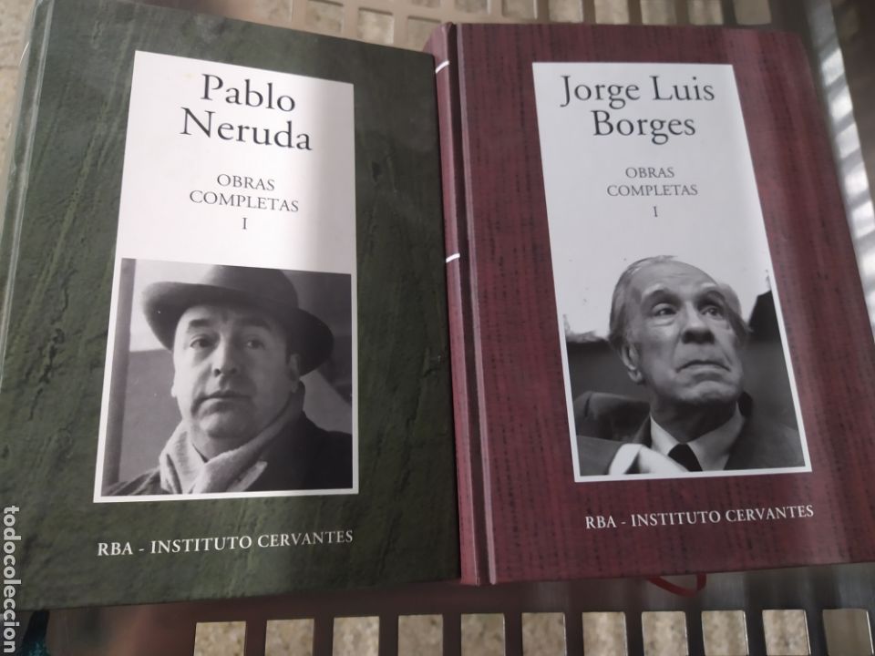 Libros de segunda mano: Pablo Neruda y Jorge Luis Borges obras completas Instituto Cervantes dos 2 tomos - Foto 2