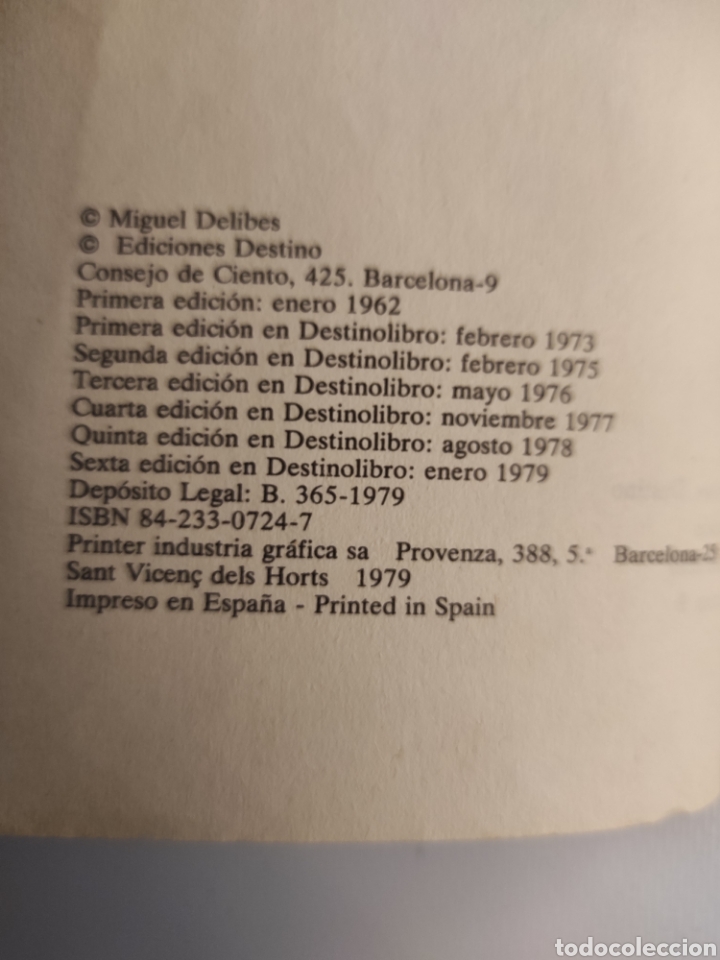 Libros de segunda mano: Las ratas. Miguel Delibes (Destino libro 8) - Foto 3
