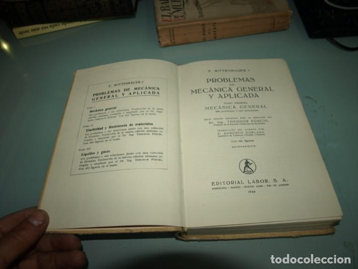 Libros de segunda mano: Wittebauer,Problemas de mecanica general y aplicada, Editorial Labor - Foto 2