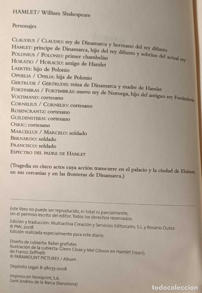 Libros de segunda mano: Libro: Hamlet, William Shakespeare, Ed. La Vanguardia, 2008 - Foto 2
