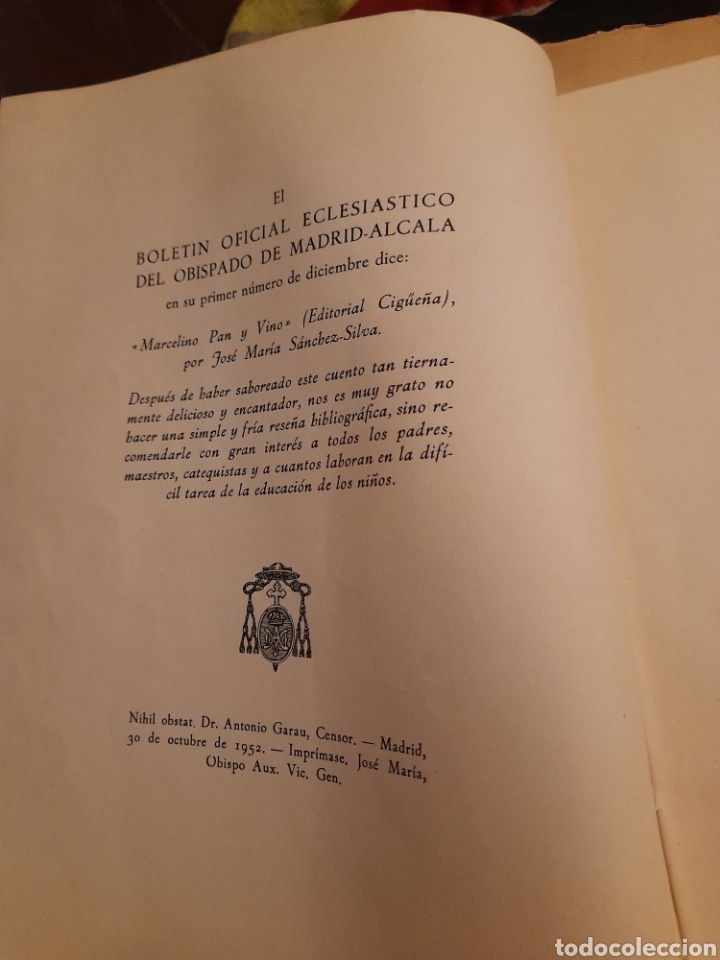 Libros de segunda mano: Marcelino Pan y Vino, de 1952 - Foto 3