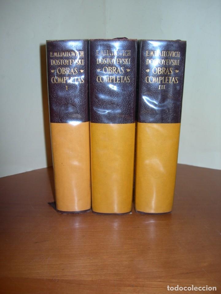 Libros de segunda mano: OBRAS COMPLETAS / 3 TOMOS / F. MIJAILOVICH DOSTOYEVSKI - Foto 1