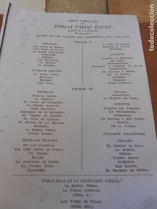 Libros de segunda mano: EMILIA PARDO BAZAN. AGUILAR. - Foto 8