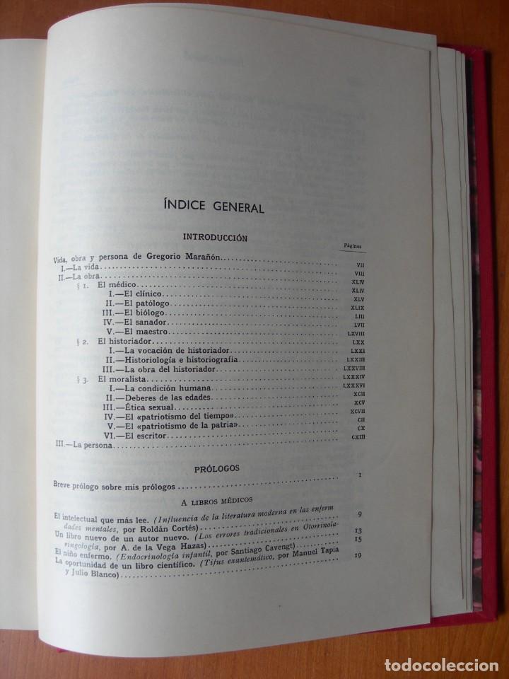 Libros de segunda mano: OBRAS COMPLETAS / MARA&Ntilde;&Oacute;N / 10 TOMOS - Foto 4