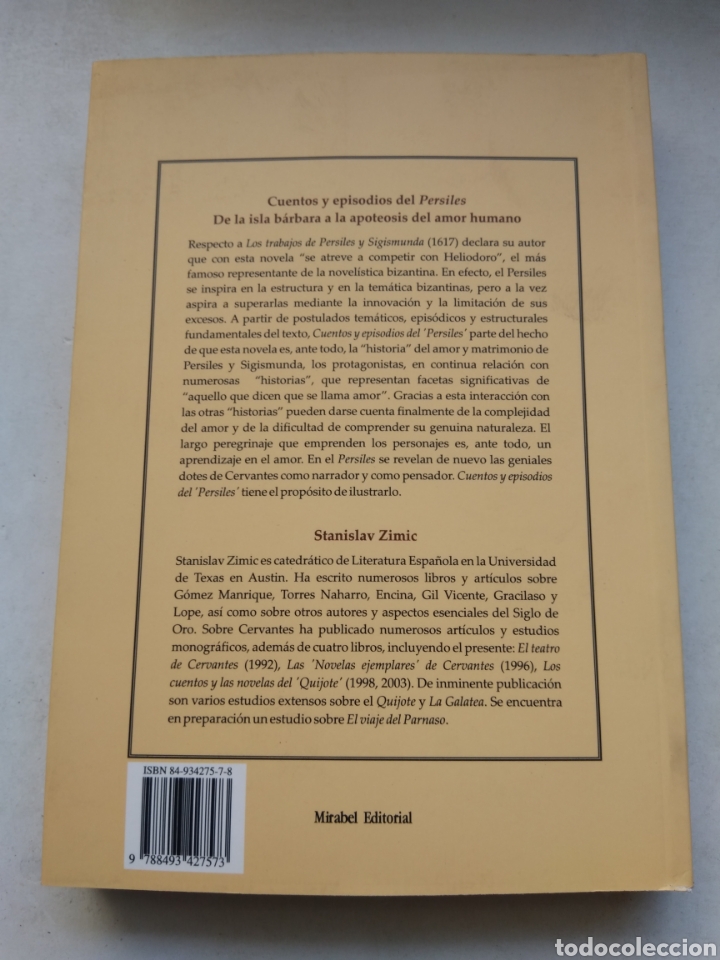 Libros de segunda mano: CUENTOS Y EPISODIOS DEL PERSILES/STANISLAV ZIMIC - Foto 3
