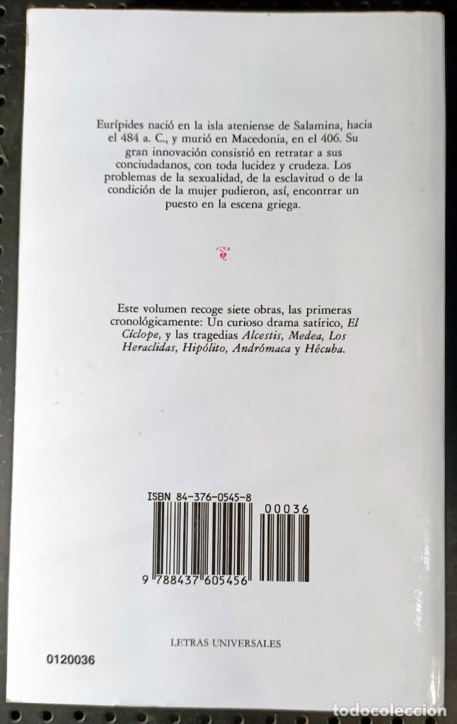 Libros de segunda mano: Libro: Tragedias I de Eur&iacute;pides, Ed. Juan Antonio, 2001 - Foto 3