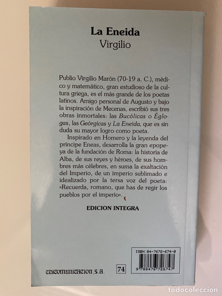 Libros de segunda mano: La Eneida - VIRGILIO MAR&Oacute;N, Publio - Foto 2