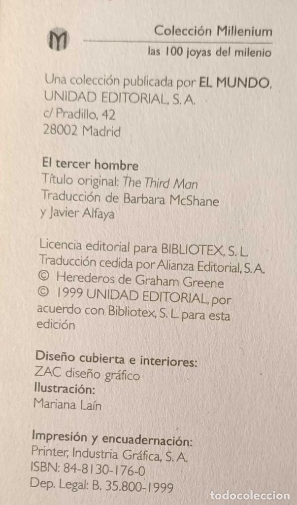 Libros de segunda mano: Libro: El tercer hombre, de Graham Greene, 1999 - Foto 5