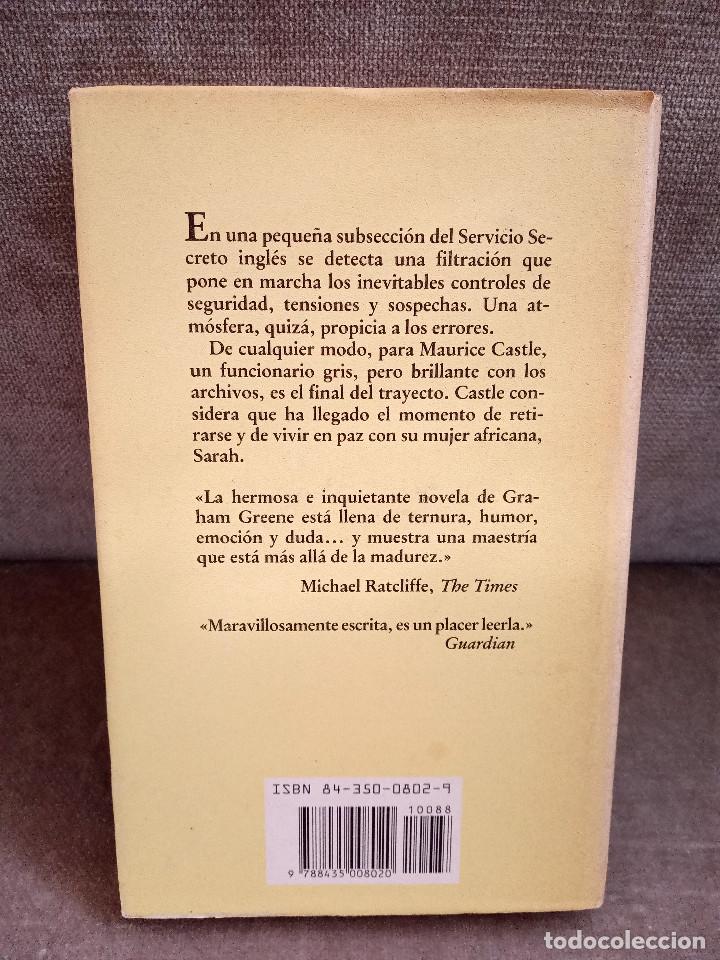 Libros de segunda mano: GRAHAM GREENE - EL FACTOR HUMANO - EDHASA, 1988 - Foto 3