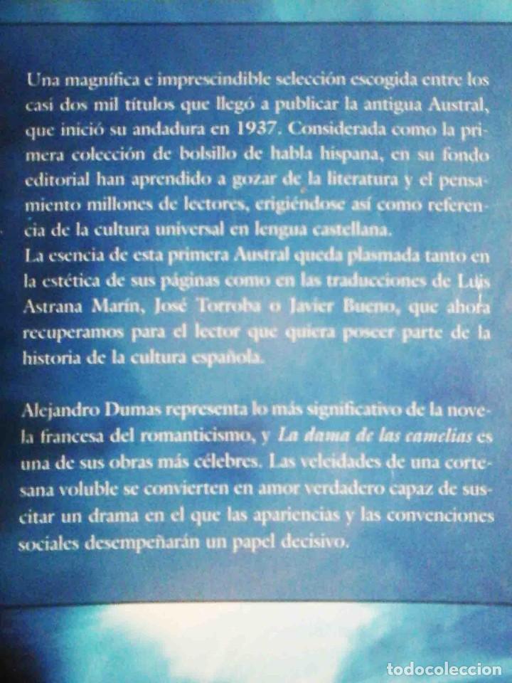 Libros de segunda mano: La Dama de las Camelias (Alejandro Dumas) austral Selecci&oacute;n 2003 - Foto 3