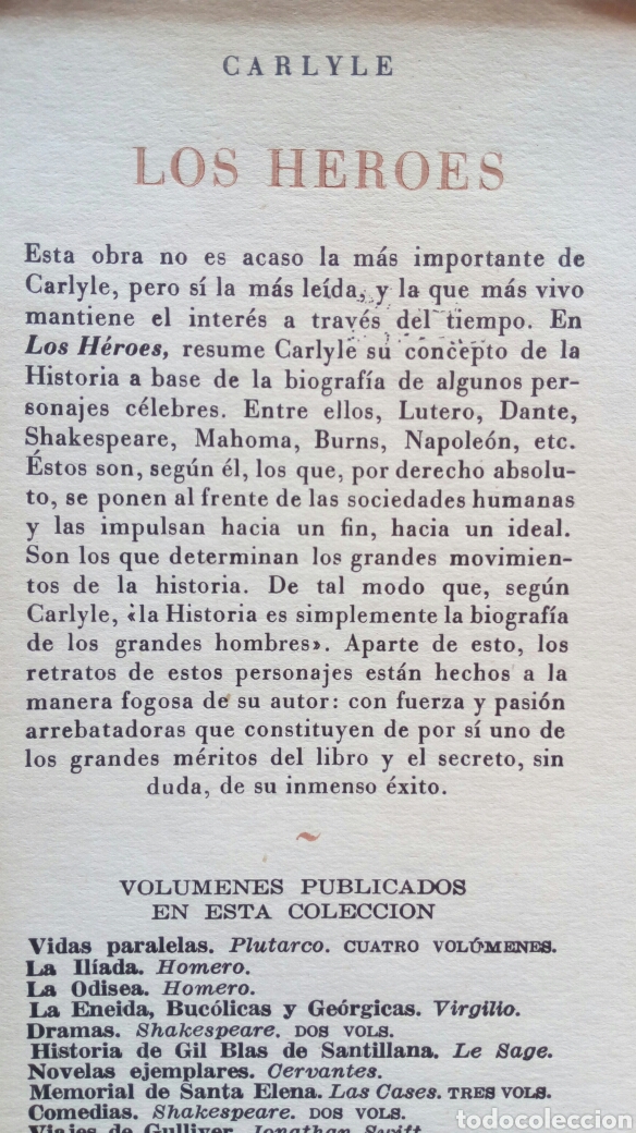 Libros de segunda mano: Los H&eacute;roes. Tom&aacute;s Carlyle. - Foto 3