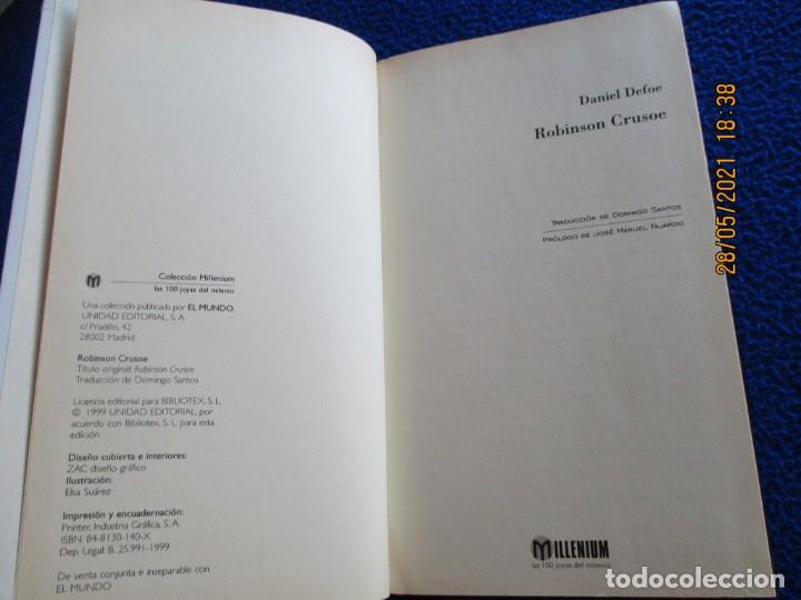 Libros de segunda mano: Robinson Crusoe Daniel Defoe Unidad Editorial 1999 Colecci&oacute;n Millenium - Foto 5