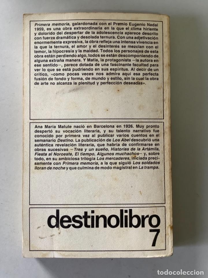 Libros de segunda mano: Primera Memoria. Ana Mar&iacute;a Matute - Foto 2