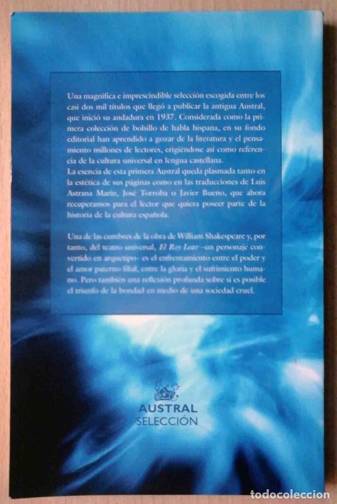 Libros de segunda mano: El rey Lear (William Shakespeare) Austral Selecci&oacute;n 2003 - Foto 2