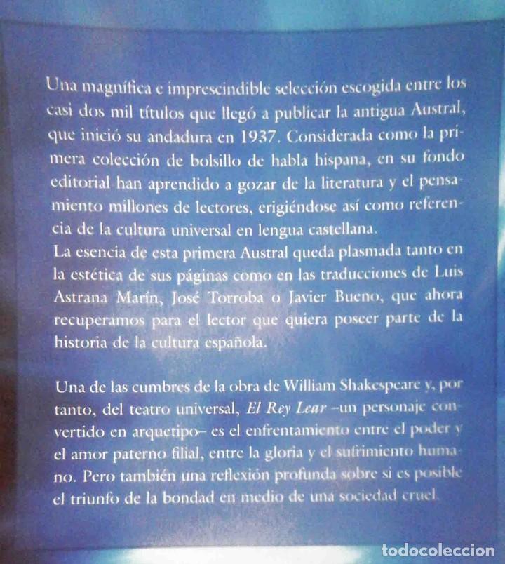 Libros de segunda mano: El rey Lear (William Shakespeare) Austral Selecci&oacute;n 2003 - Foto 3