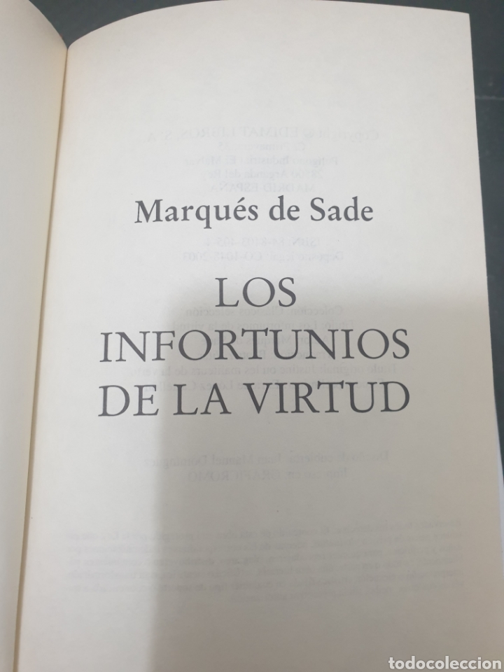 Libros de segunda mano: ESTAMOS LIQUIDANDO. Los infortunios de la virtud, 2003, marqu&eacute;s de Sade - Foto 5