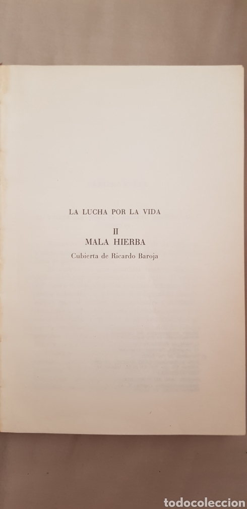 Libros de segunda mano: Libro MALA HIERBA. LA LUCHA POR LA VIDA II. Editor Caro Raggio, 1974. Pío Baroja - Foto 5 - 267767974