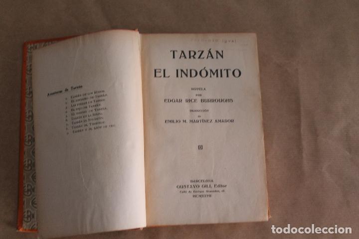 Libros de segunda mano: TARZ&Aacute;N EL IND&Oacute;MITO, EDITORIAL GUSTAVO GILI , A&Ntilde;O 1937 - Foto 3