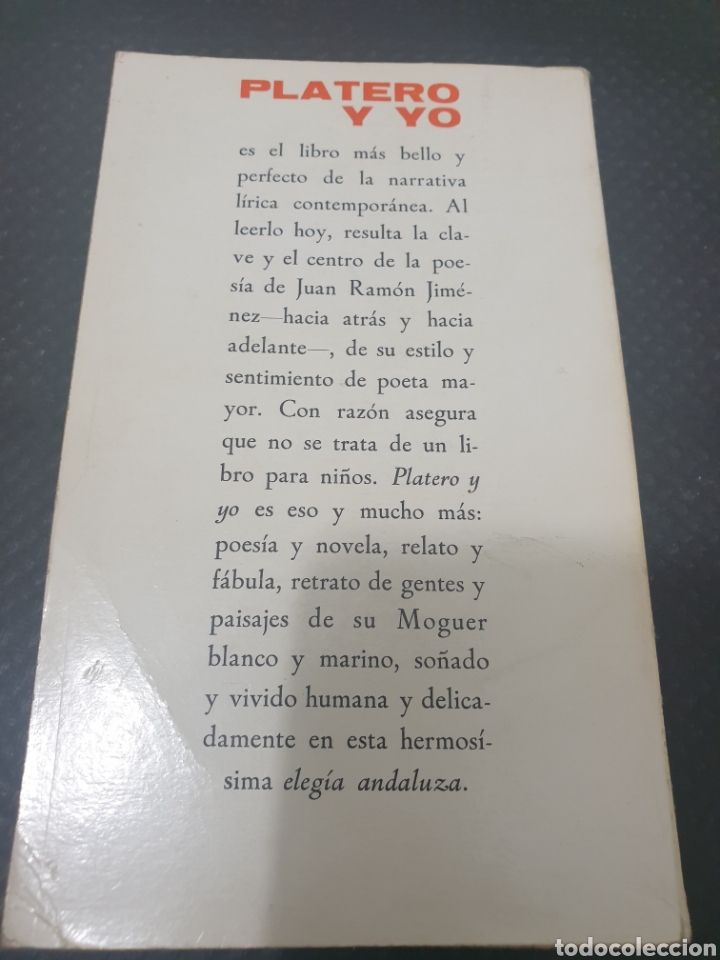 Libros de segunda mano: ESTAMOS LIQUIDANDO. Platero y yo, 1967, Juan Ram&oacute;n Jim&eacute;nez - Foto 4