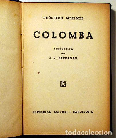 Libros de segunda mano: MERIM&Eacute;E, Pr&oacute;spero - COLOMBA - Barcelona c. 1920 - Foto 1