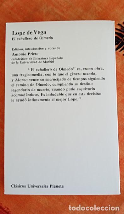 Libros de segunda mano: El caballero de Olmedo, aut. Lope de Vega - Foto 2