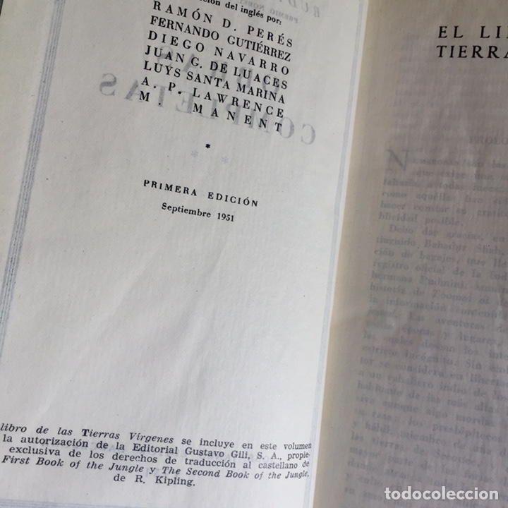 Libros de segunda mano: 1951 Kipling: Obras Completas. Primera edici&oacute;n - 2 Tomos - Foto 11