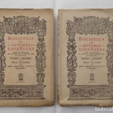 Libros de segunda mano: LIBRERIA GHOTICA. OBRAS ESCOGIDAS DE DON ANTONIO ALCALA GALIANO. 1955. 2 TOMOS EN FOLIO.
