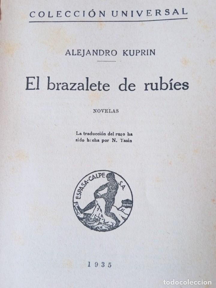 Libros de segunda mano: El brazalete de rub&iacute;es. Autor: Alejandro Kuprin - Foto 2